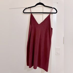 Suede Red Dress